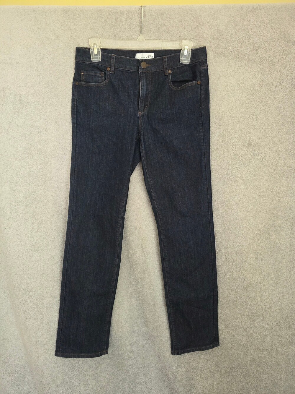 LOFT Dark Indigo Denim Jeans Size 6/28 Modern Straight Fit